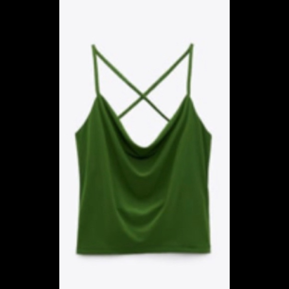 Zara camisole with draped Cris cross back NEW w tags